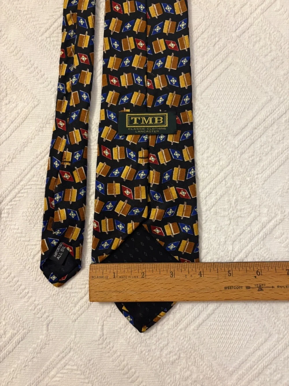 Vintage TMB Classic Clothing Lancaster Silk Necktie